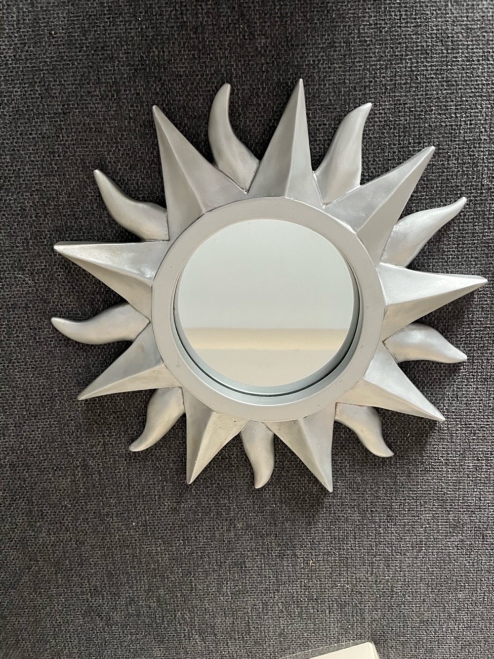 Vintage Silver Sun Mirror
